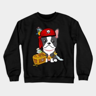 Funny french bulldog is a pirate Crewneck Sweatshirt